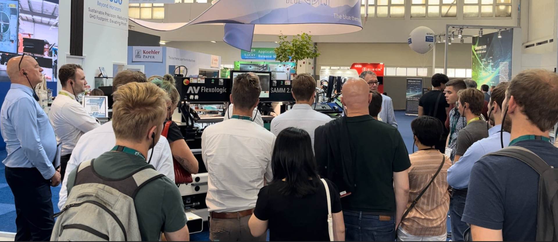 Live product demonstration at industry event